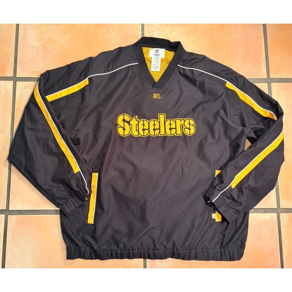 Pittsburgh Steelers Mens Size X-Large NFL Team Apparel Pullover Windbreaker